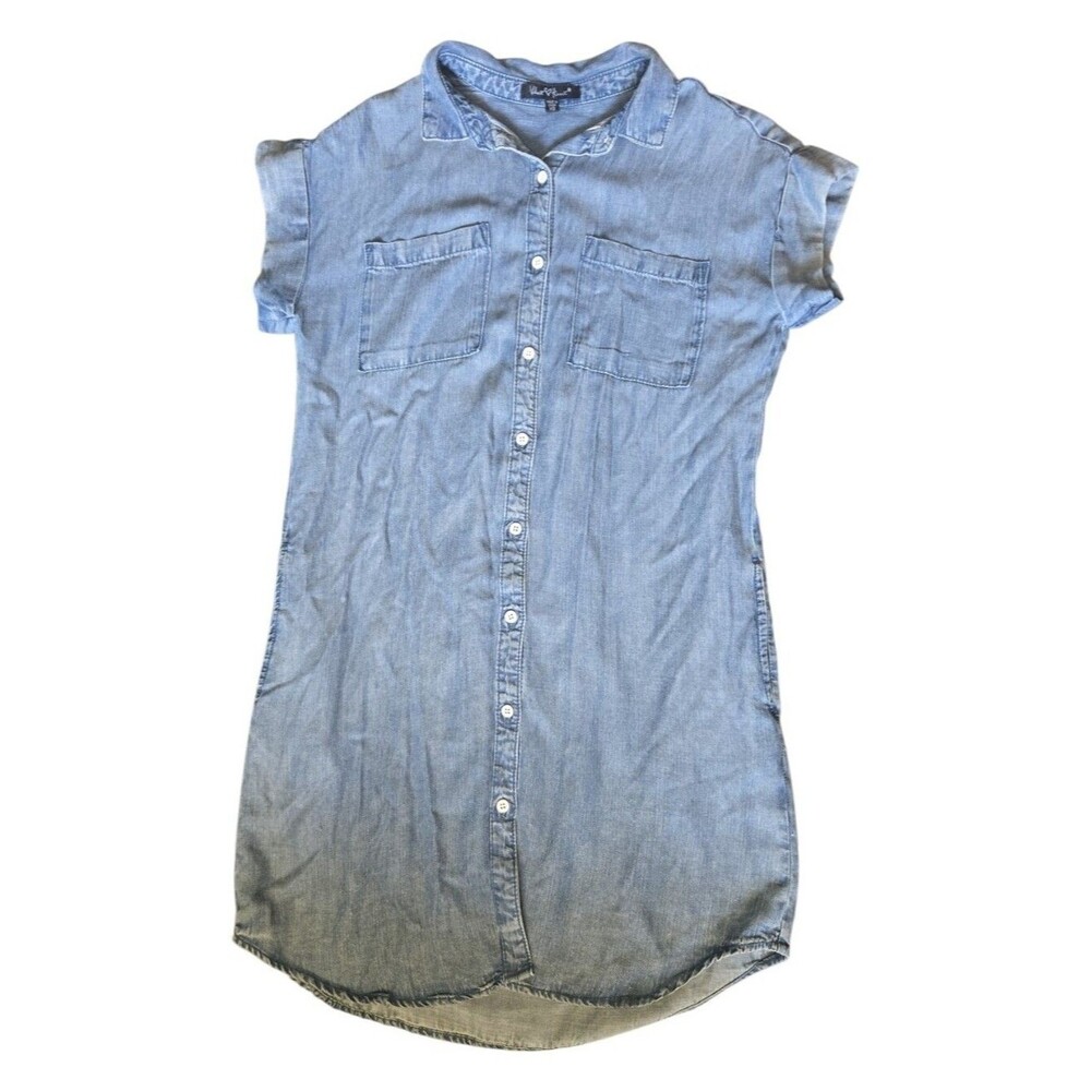 Velvet Heart Light Blue Denim Shirt Dress - XS - Picture 2 of 7